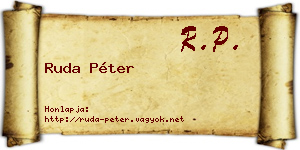 Ruda Péter névjegykártya